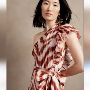 Banana Republic Linen Ruffle Dress